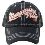 Grinding Washed 3D Embroidery Canvas Golf Baseball Cap (TMB0338)