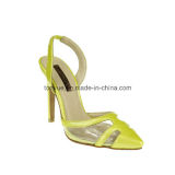 Lady Leather Shoe with Three Colors Thin Heel Women Sandals