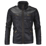 Foreign Trade Explosion Plus-Size Mens Leather Vintage Slim PU Washed Leather Jacket