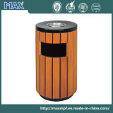 Round Side Hooded Lockable WPC Trash Bin for Lobby Lift