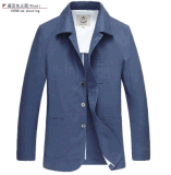 Wholesale OEM Spring/Autumn Men's Cotton Linen Fashion Jacket
