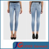 Blue Skinny Cropped Jeans Lady Jeans Pants (JC1365)