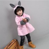 T1168 2015 Whole Newest Fabric Scuba Neoprene Space Cotton Solid Contour Girls Lovely Ear Hooded Coat Casual Outerwear