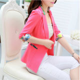 High Quality Candy Color One Button Ladies Blazer Designs (50090-1)