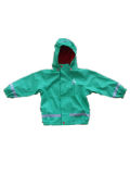 Green PU Reflective Rain Jacket for Children/Baby