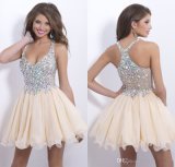 Crystals Organza Vestidos Mini Prom Dress Short Homecoming Cocktail Party Dresses Y2010