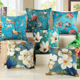Decorative Cushion Cover Digital Printed Cotton Linen Throw Pillow Case