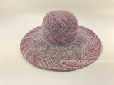 Hand Weaving Pattern Paper Straw Space Dye Hat