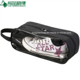 600d Handled Outdoor Gift Shoes Bag with Clear PVC Window