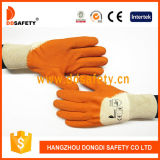 Ddsafety 2017 Orange Latex Crinkle Finished Cotton Liner Working Glove