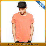 Custom Men's 95% Cotton 5% Lycra Plain Orange T Shirt