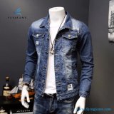 Fashion Casual Light Blue Denim Jackets with Letters Embroidery by Fly Jeans