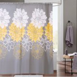 Flower Printed Waterproof Polyester Fabric Bathroom Shower Curtain (03S0007)