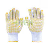 PVC Dotted Gloves, Points Cotton Gloves Plastic Anti-Skid Gloves Protective Work Gloves