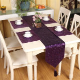 Sequin Embroidery Table Runner Embroidery Decorative Table Flag (JTR-42)