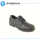 PU Outsole Children Black Leather Student Shoes