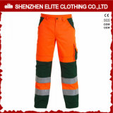 Green Orange Knee Pad Polyester Workwear Pants (ELTHVPI-22)