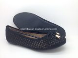 Black Summer Style PU Flat Shoes for Lady