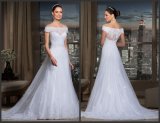 Off Shoulder Bridal Wedding Gown Lace Tulle Wedding Dress Y21608