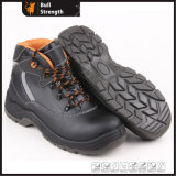 PU Injection Industrial Safety Shoe with Genuine Leather (SN5336)