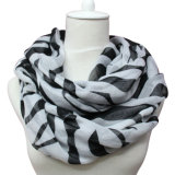 Lady Fashion Polyester Voile Printed Scarf (YKY1019)