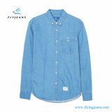 New Style Leisure Light Blue Long Sleeves Men Denim Shirts by Fly Jeans