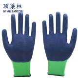 Polyester Shell Latex Coated Safety Work Gloves with Ce