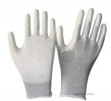 ESD Gloves with PU Palm Coated Carbon Fiber Gloves Xs-XXL