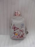 Double Silk Printed Leather Travel Sports School Outdoor Bags Backpack Chest Pack