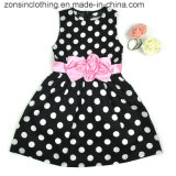 Girls' Sleeveless Polka DOT Dresses with Big Bow Children Clothes
