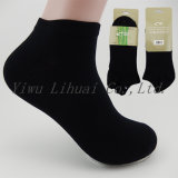 Custom Combed Cotton Black Men Socks Ankle No Show Socks