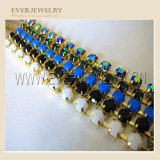 Various Sizes Rhinestone Cup Chains with Colorful Stones for Garments Accessory