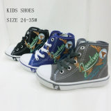 New Style Low Price Children MID-Cut Injection Canvas Shoes (HH1010-4)