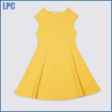 Yellow Sleeveless Long Dress for Litter Girl Uniform