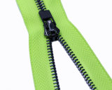 Metal Zipper with Gunmetal Teeth and Rubber Puller/Top Quality