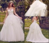 Lace Wedding Gowns Puffy Appliqued Wedding Dresses Strapless Vestido De Noiva W14905