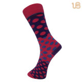Men's Red Round Pattern Happy Sock