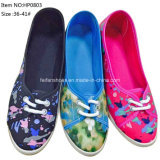 Newest Women Flat Shoes Injection Canvas Shoes (HP0803)