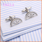 VAGULA Fashion New Style Protractor Wedding Painting Cufflinks for Men