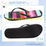 Cheap PE Flip Flops with Rainbow Color Heat Transfer Printing