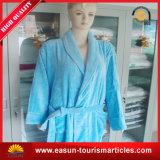 China Towel Factory Customer Cotton Blue Hotel Bathrobe