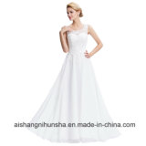 China Sexy Long Evening Dress White Chiffon Celebrity Prom Dresses