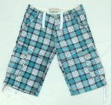 Summer Men's Fashion Boardcargo Printed Latticed Shorts (Tr-06)