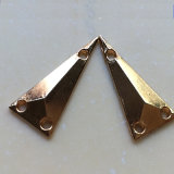 Garment Accessories Triangle Gold Metal Charm