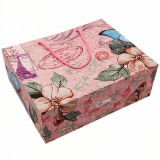 Flowery Shopping Paper Handbag/Paper Gift Handbag/Cosmetic Bag