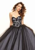 Black Ball Gown Long Evening Dresses (ED3040)