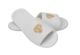 White Waffle Fabric Embroider Five Star Hotel Slipper