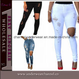 Women Fashion High Waist Legging Ripped Skinny Jeans (T78644)