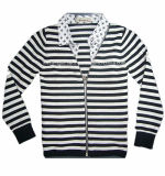 Knitted Round Neck Long Sleeve Baby Cardigan with Zipper (C-17)