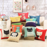 Customized Discount Thick Cotton Linen Cushion Covers for Sofa Throw Pillow Case